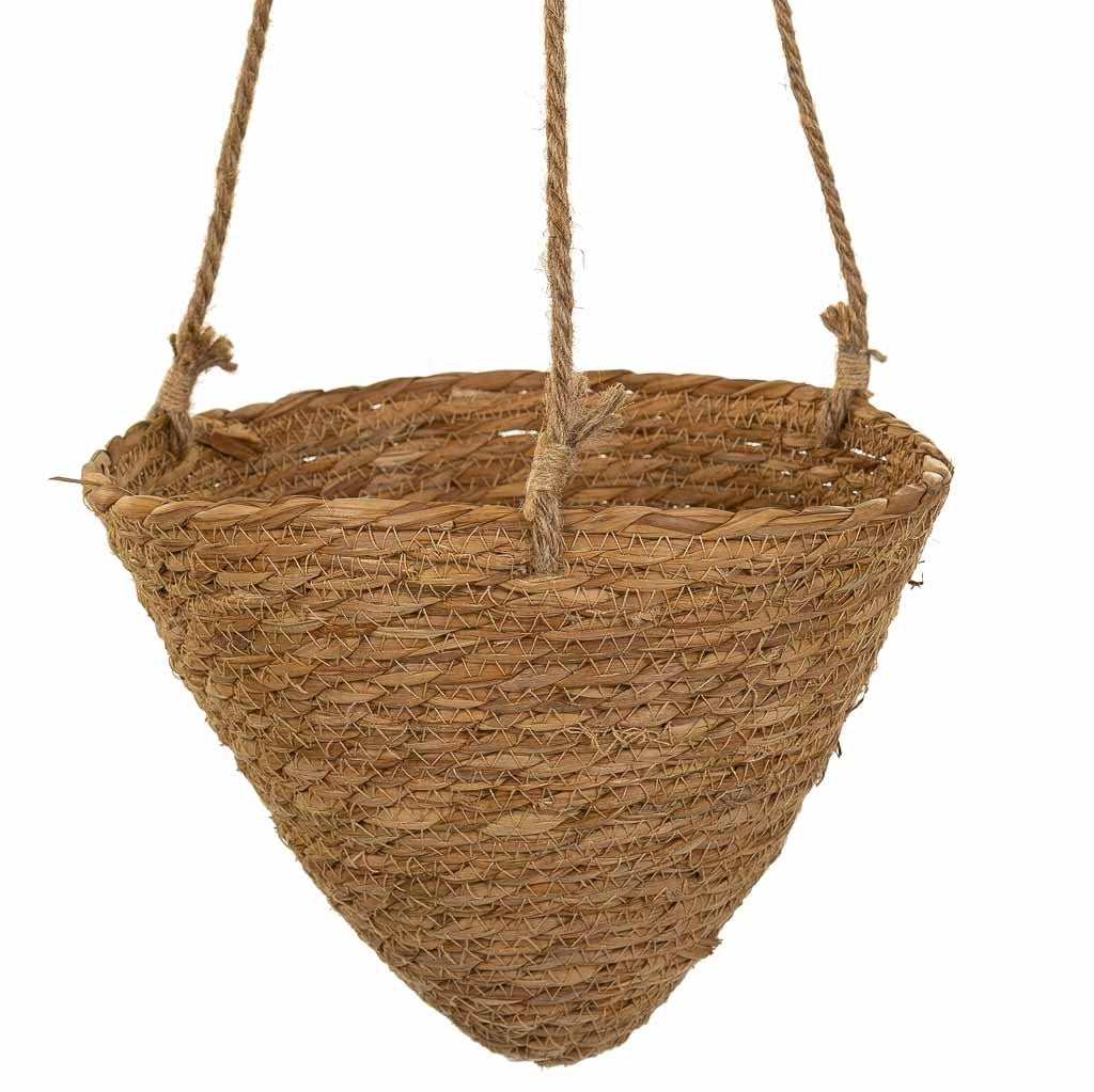 Cestini pensili in fibra naturale marrone d27,5x25h-d22x18h