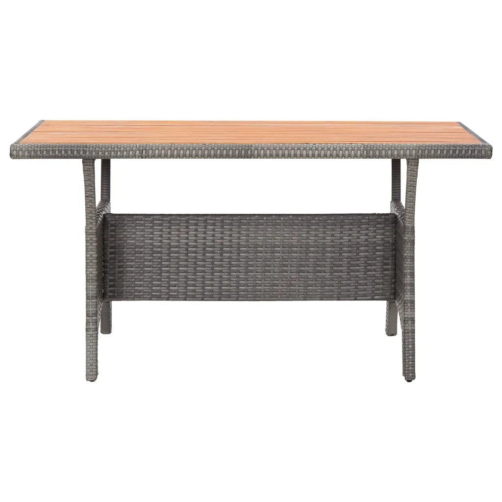 Set Pranzo da Giardino 3 pz Polyrattan e Legno Massello Acacia 3095250