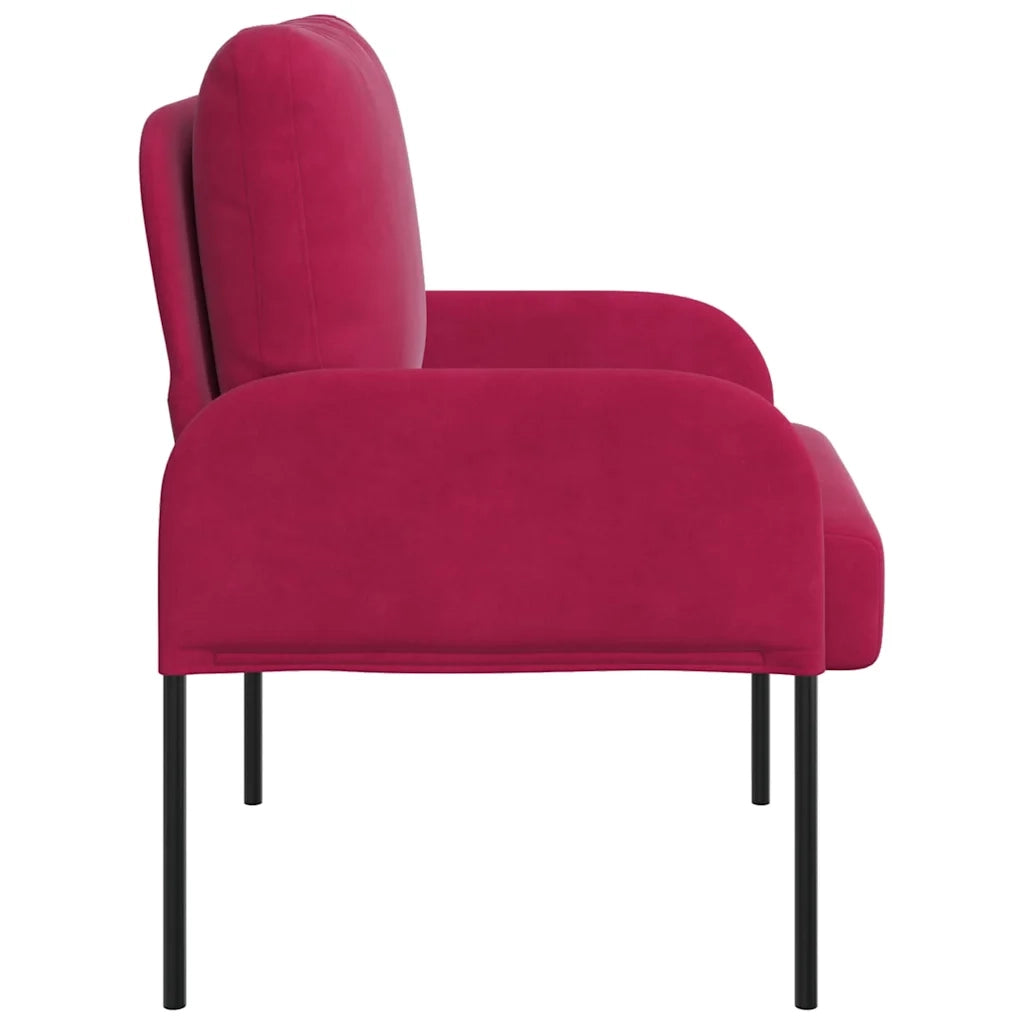 Divani con cuscino 55cm Rosso Vino Legno compensato