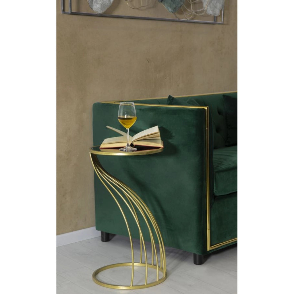 Tavolino VKH548, Oro, Metallo, 35x35x60 cm