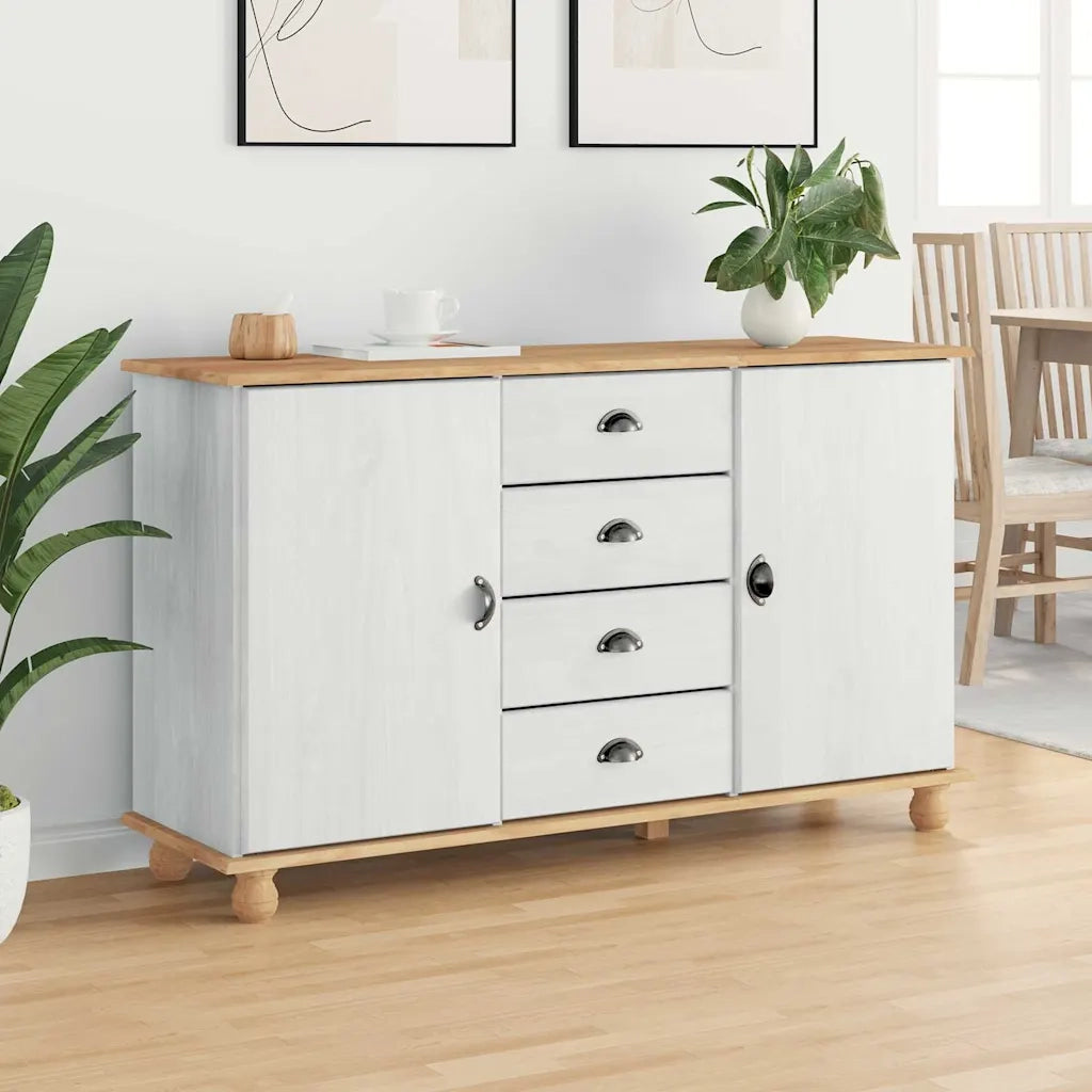 Credenza ASKIM 133,5 x 40 x 79 cm Legno di pino massello 4105432
