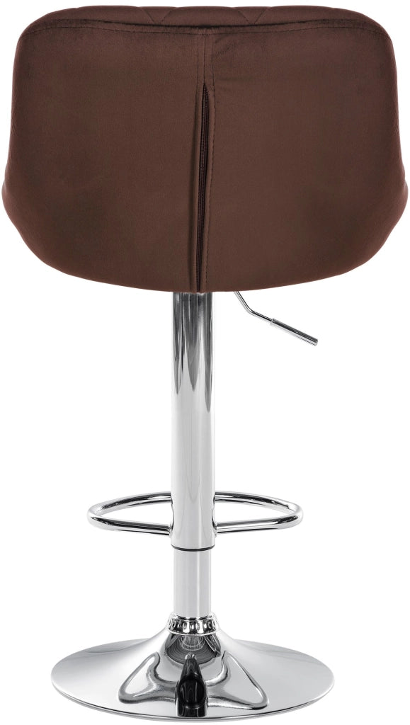 2er Set Barhocker Lazio Samt chrom