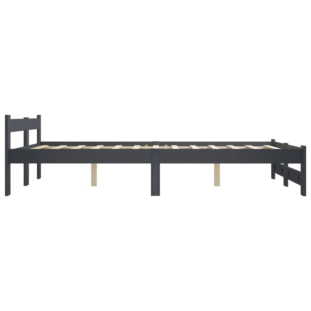 Giroletto Grigio Scuro in Legno Massello di Pino 140x200 cm 322022