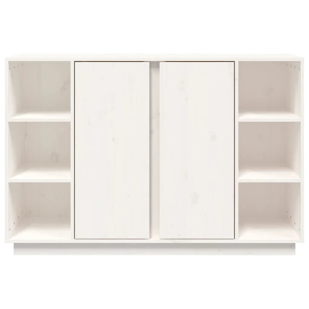 Credenza Bianca 120x35x80 cm in Legno Massello di Pino cod mxl 16125