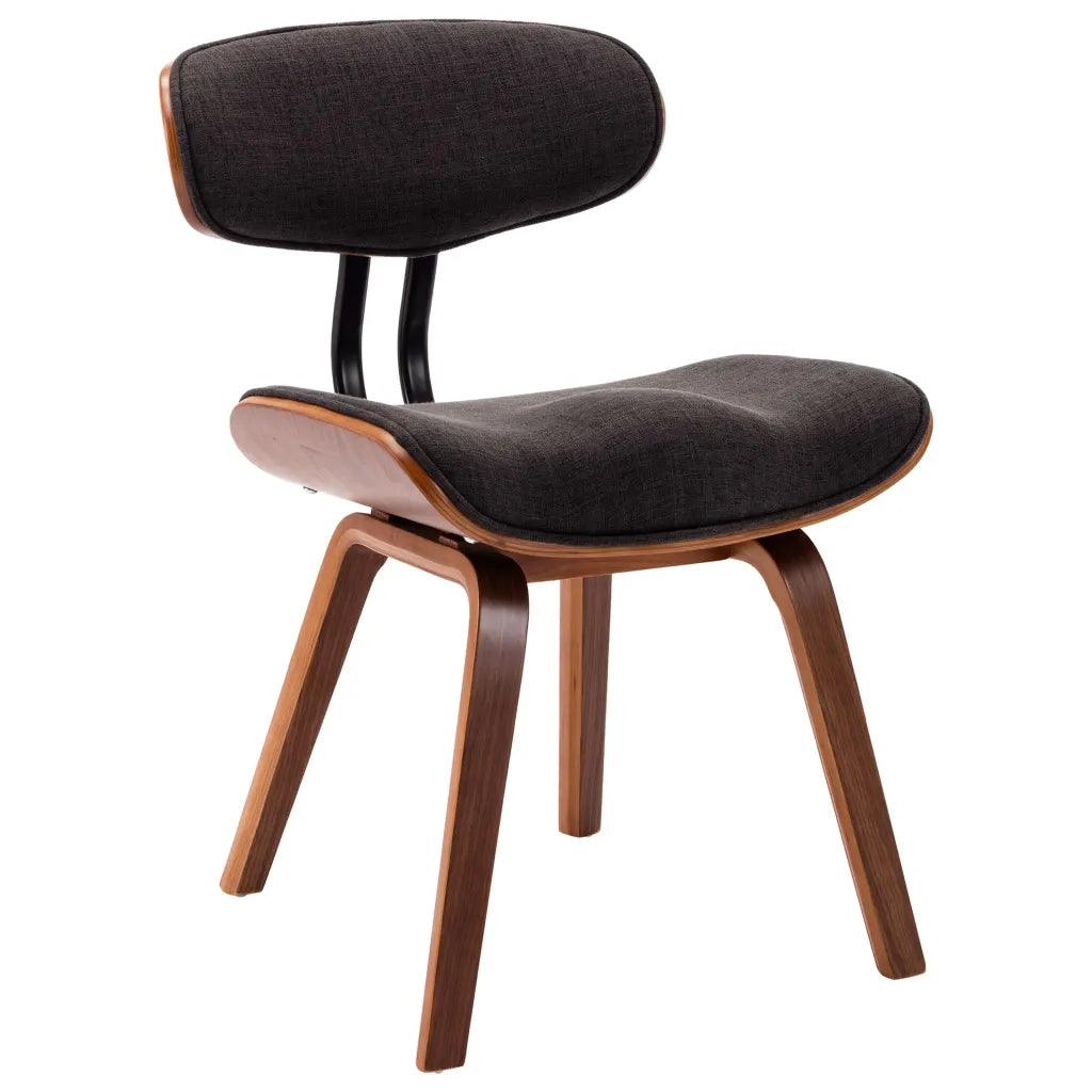 Sedie da Pranzo 2 pz Legno Curvato e Tessuto Grigio 283123
