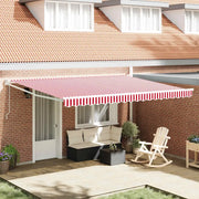 Tenda da Sole Rosso e Bianco 450 x 300 x 165 cm 3330922