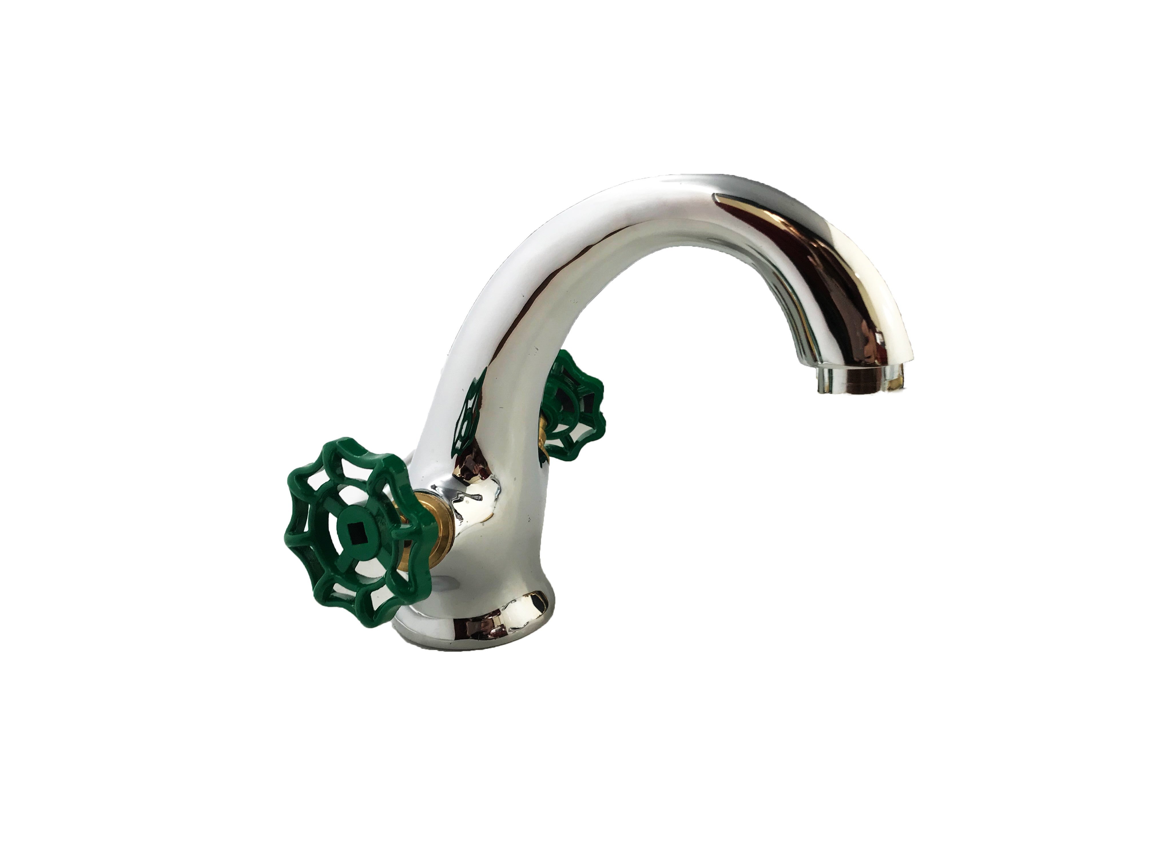 Rubinetto bagno Lavabo Maniglie Verdi Industrial, Stile Industrial