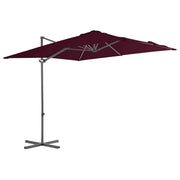 Ombrellone a Sbalzo con Palo in Acciaio 250x250 cm Rosso BordÃ² cod mxl 19414