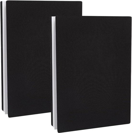 Copertina protettiva per libri dura elastica nera 7 x 13 pollici - Notebook wrap - Copricostola riutilizzabile per libri con copertina rigida