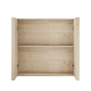 Mobile da bagno pensile con 2 ante - per bagno - in MDF e truciolato - rovere