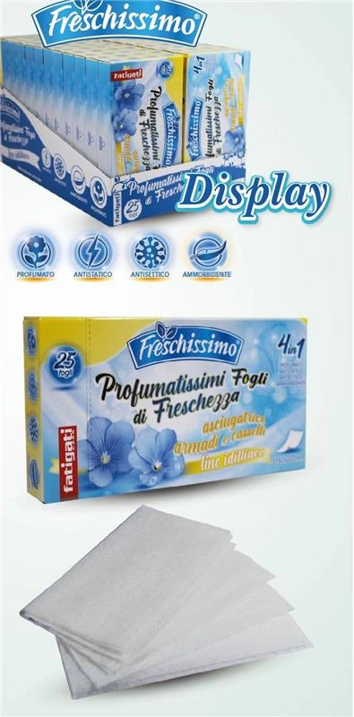 FOGLI DI FRESCHEZZA PER ASCIUGATRICE 25 PZ LINO IDILLIACO