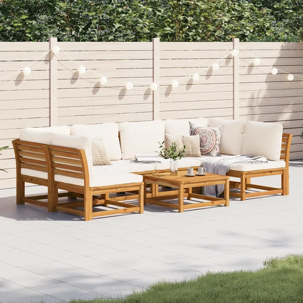Set Salotto da Giardino 7 pz con Cuscini Legno Massello Acacia 3214300