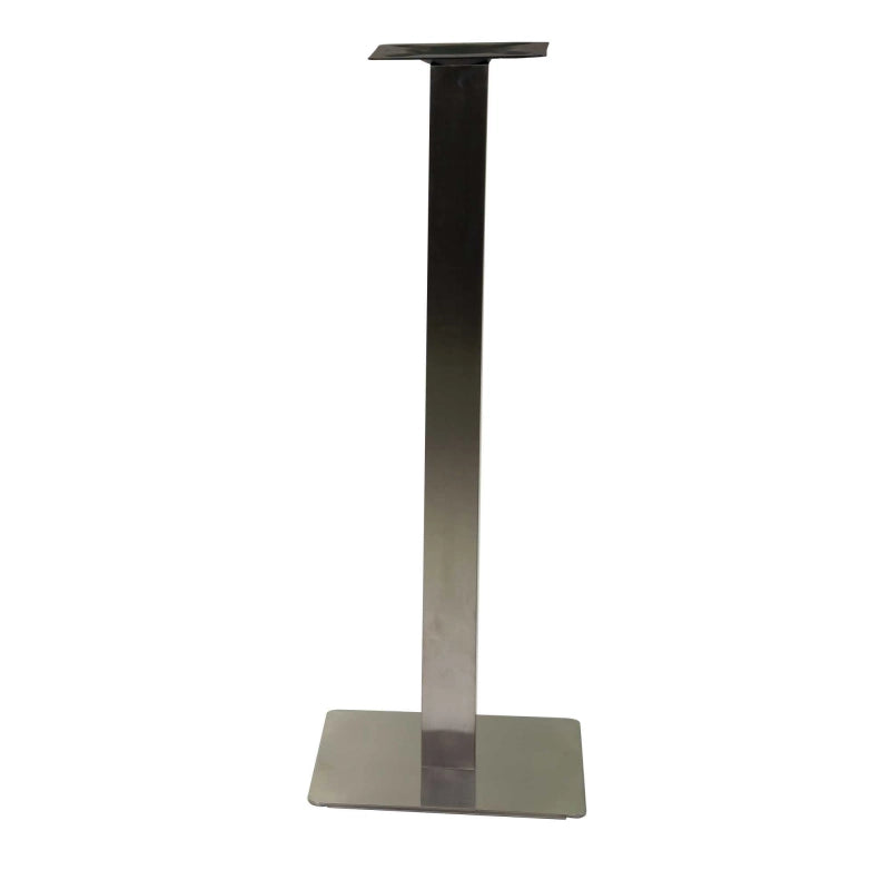 Base tavolo bar acciaio Jamie color inox quadro cm 40x40h108