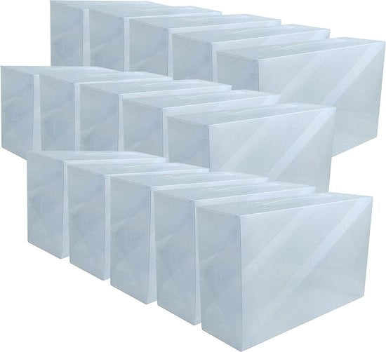Cassa per Scarpe Box di Archiviazione per Scarpe Supporto Opaca per 15 Pezzi - Donna Uomo