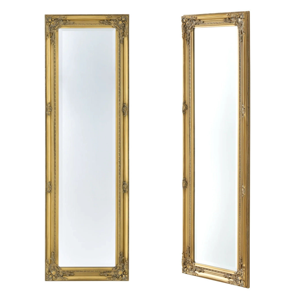 Specchio da parete 132 x 42 x 3,5 cm oro 03_0007908