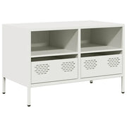 Mobile TV | Armadietto TV | Mobile Porta TV Bianco 68x39x43,5 cm in Acciaio Laminato a Freddo