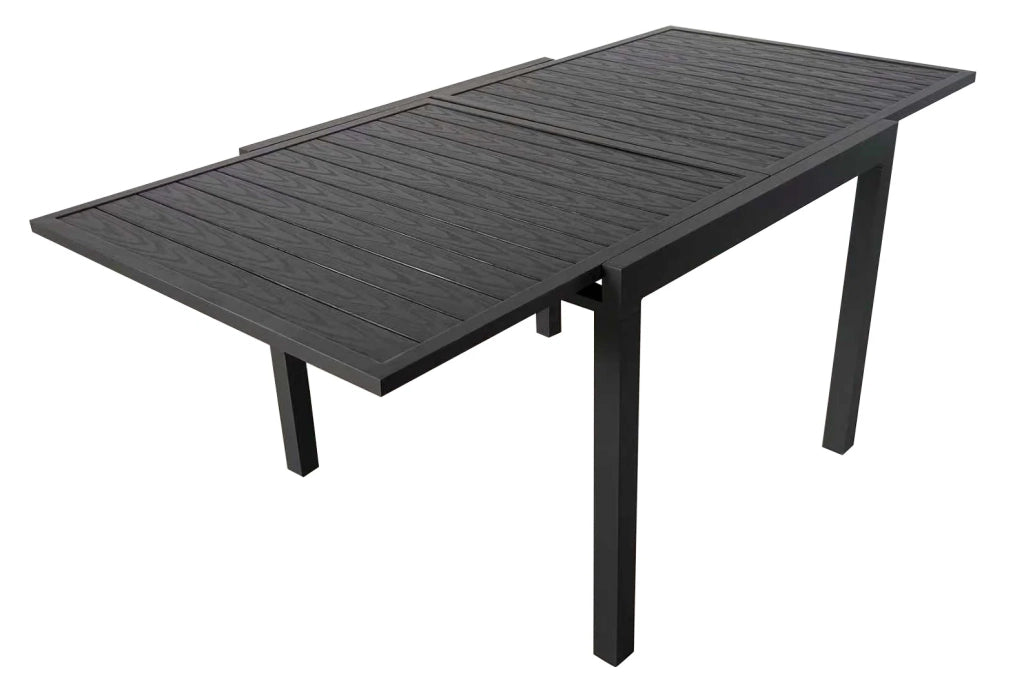 Tavolo da giardino allungabile Meno, in alluminio effetto legno (160/240 x 90 x 75 cm)