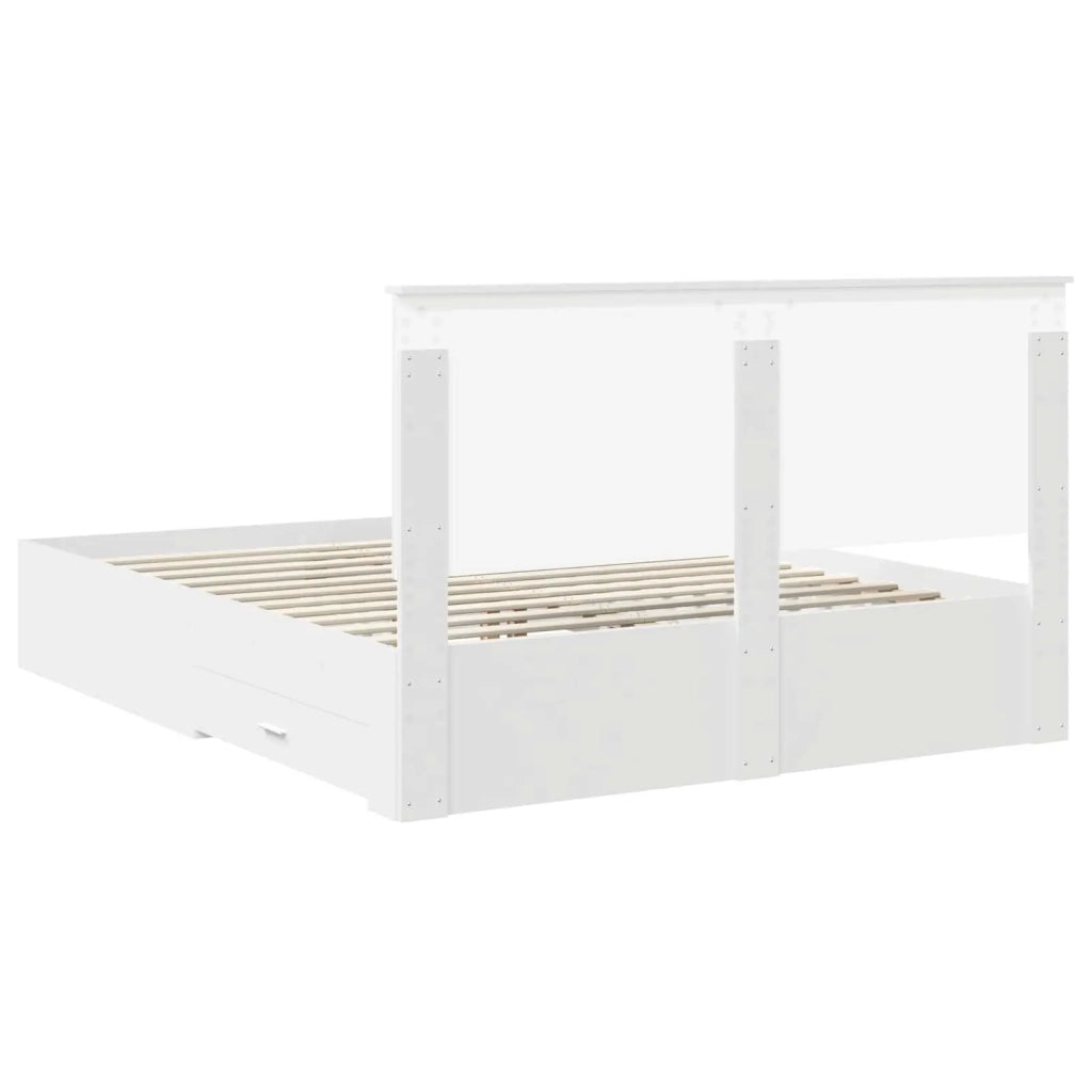 Struttura del letto Bianco 160 x 200 cm Legno multistrato 3411280