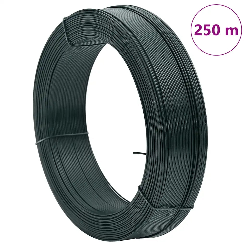 Filo per Recinzioni 250m 0,9/1,4 mm in Acciaio Verde Nerastro 144474