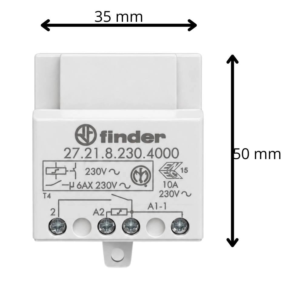 Relè ad impulsi unipolare 10a 230v ac finder serie 27