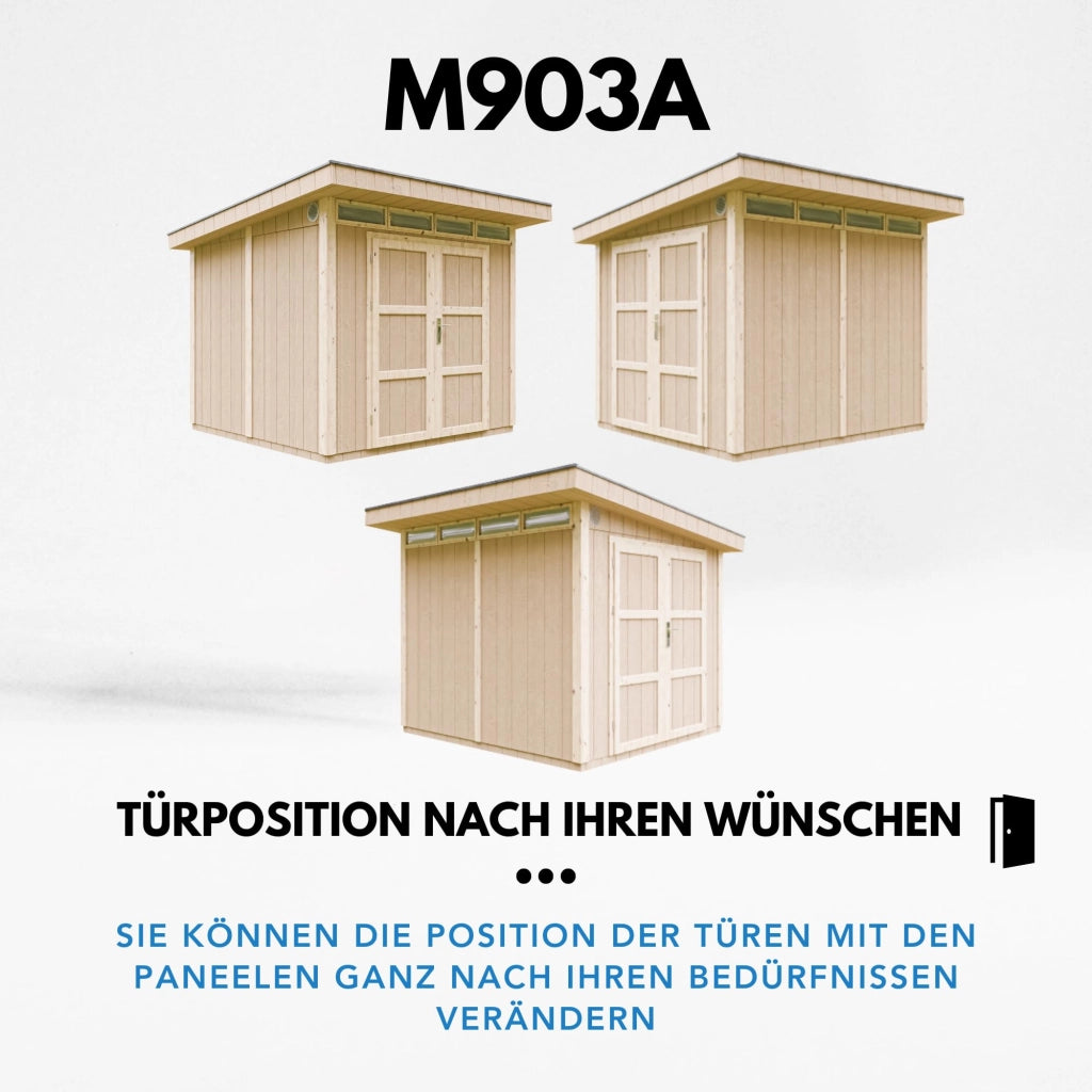 Casetta da Giardino di QUALIT? PREMIUM 5,9m?²-L279xW293cm - TIMBELA M903A-REDWOOD RED