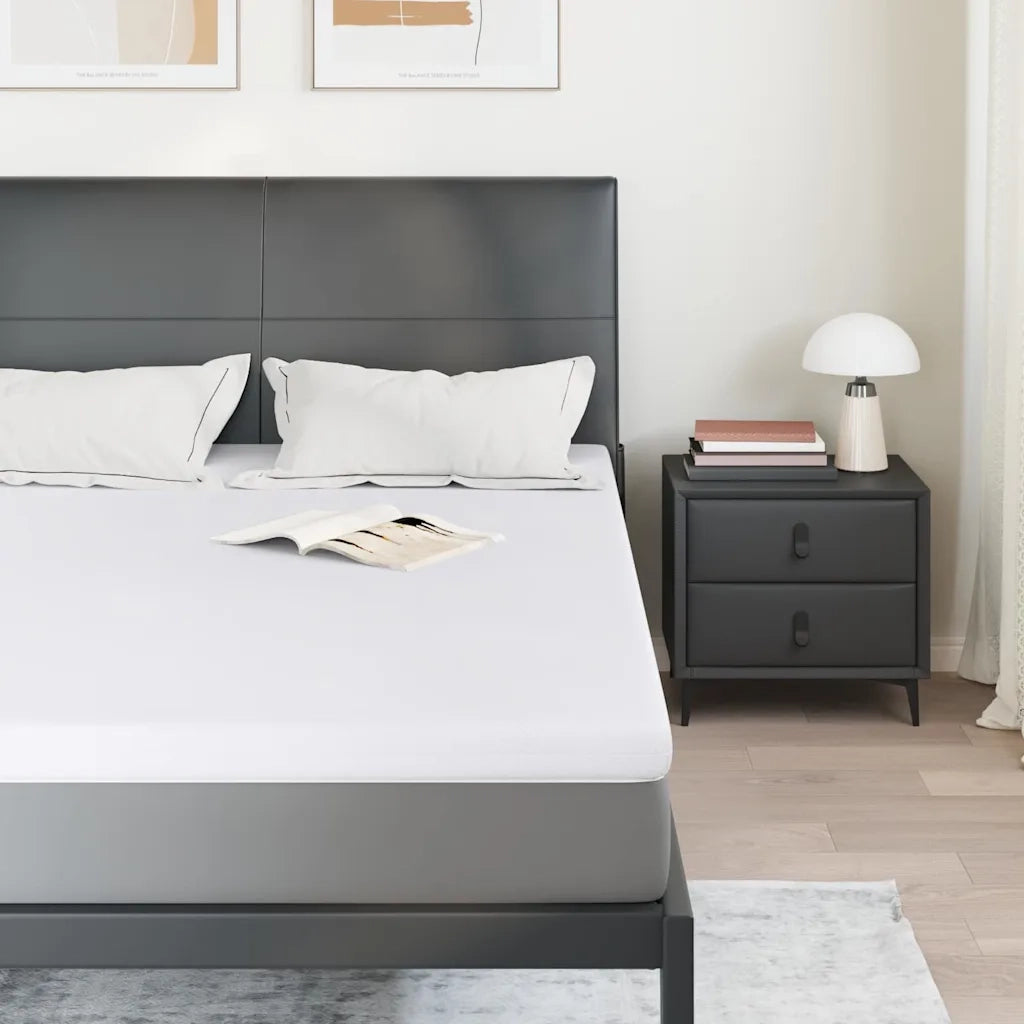 Topper per materasso Bianco 160 x 200 cm Tessuto Jacquard CFW8470321