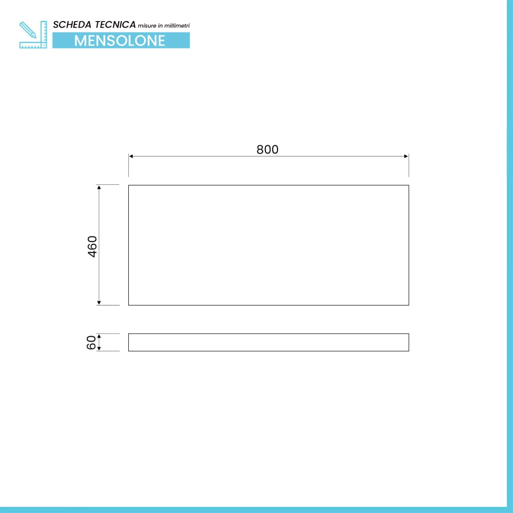Mensolone bagno 80 cm in legno effetto rovere naturale Levia