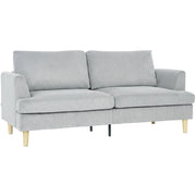 Divano 3 posti con braccioli ¨C zephmum ¨C Tessuto grigio chiaro