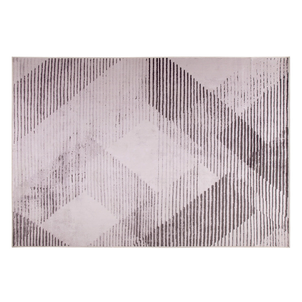 Tappeto rosa poliestere 140 x 200 cm a pelo corto motivo astratto