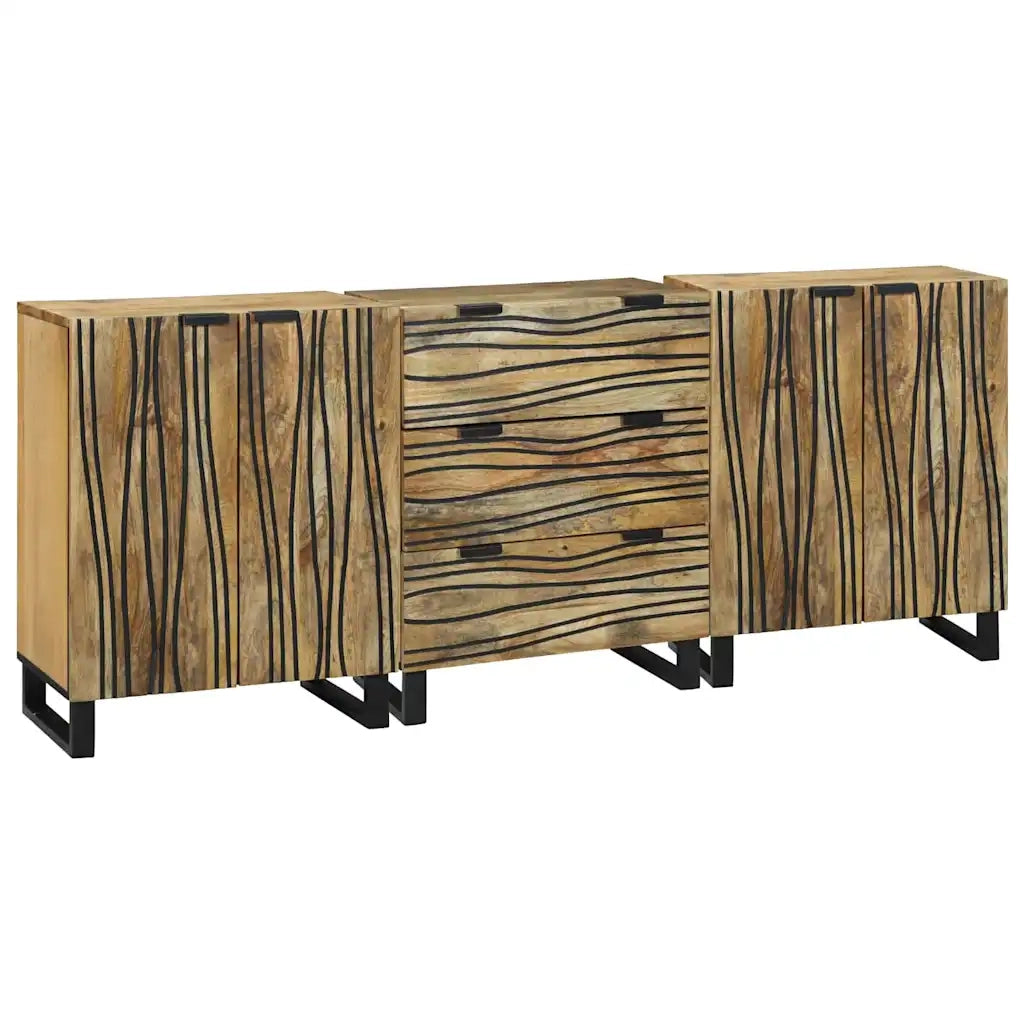 vidaXL Set di mobili per il bagno 3 pcs Marrone 180 x 33 x 75 cm