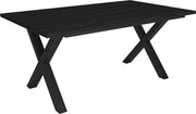 Tavolo da Cucina Livor - Tavolo Cucina - X braccia nero - Rettilineo - 4 a 6 persone - Legno di Massaio - Aspetto Premium - 170x90x75cm