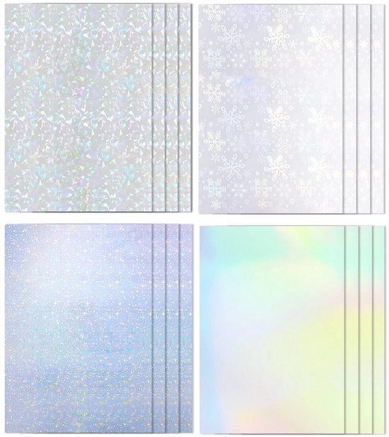 Film trasparente holografica per sticker A4
