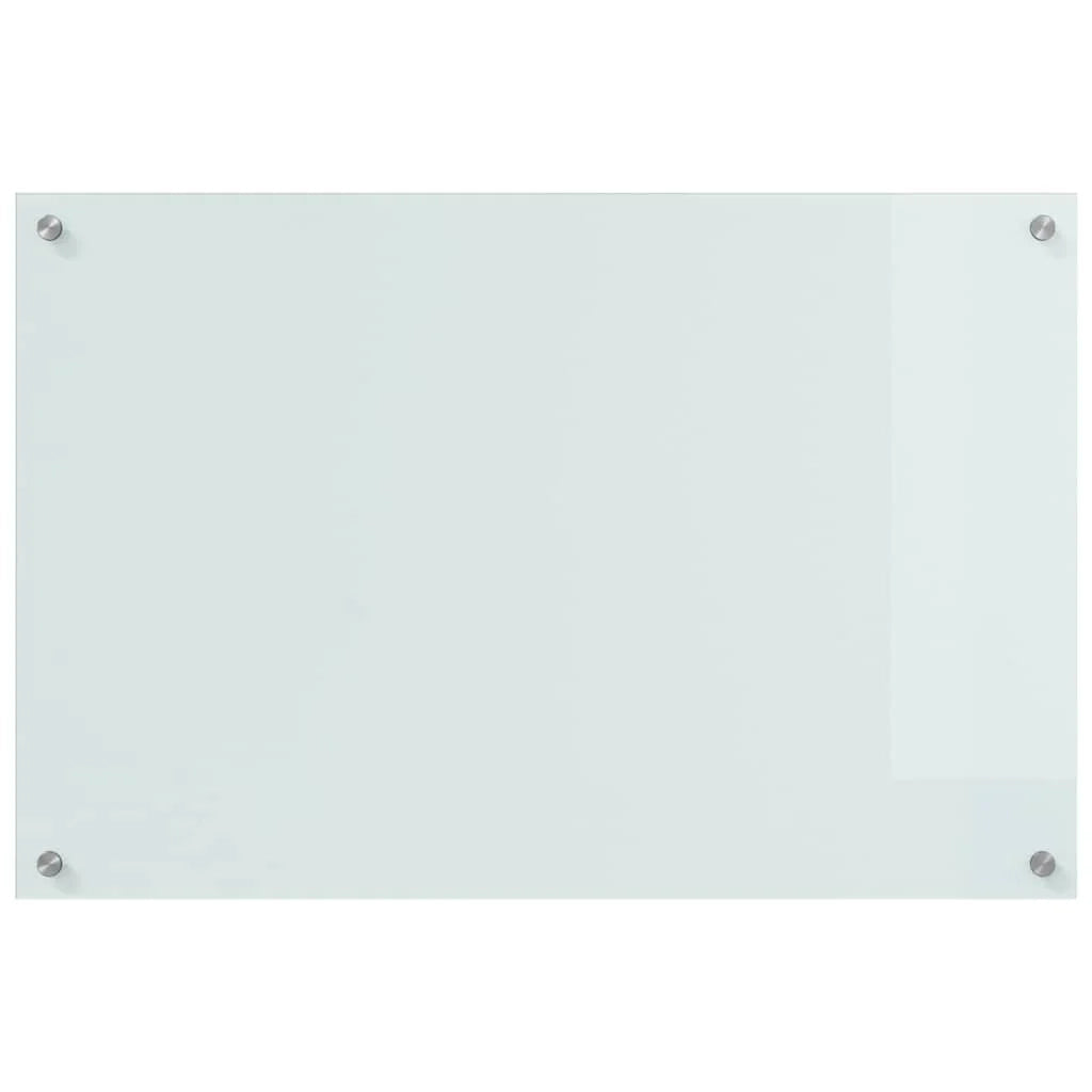 Set di 2 paraschizzi per cucina 90 x 60 cm design moderno resistente al calore minimalista vetro temperato bianco 02_0056290