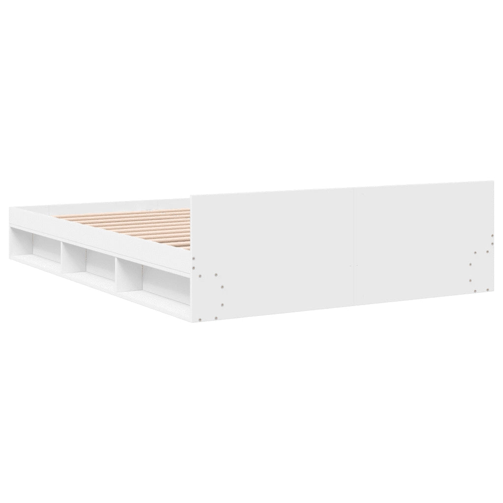 Giroletto con Cassetti Bianco 150x200 cm in Legno Multistrato