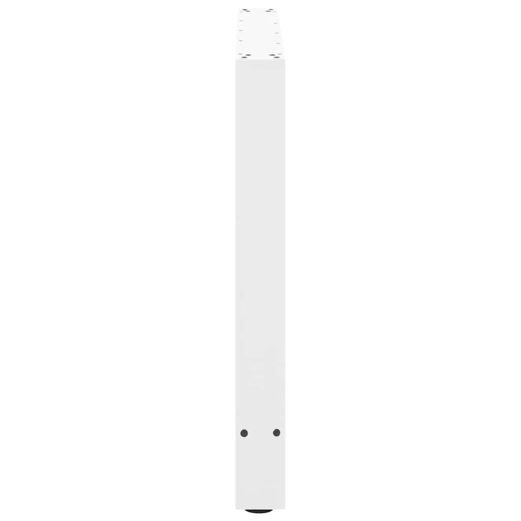 Set di 2 gambe per tavolo da pranzo in acciaio 70 x 72-73 cm design moderno con piedini regolabili bianco 02_0057549