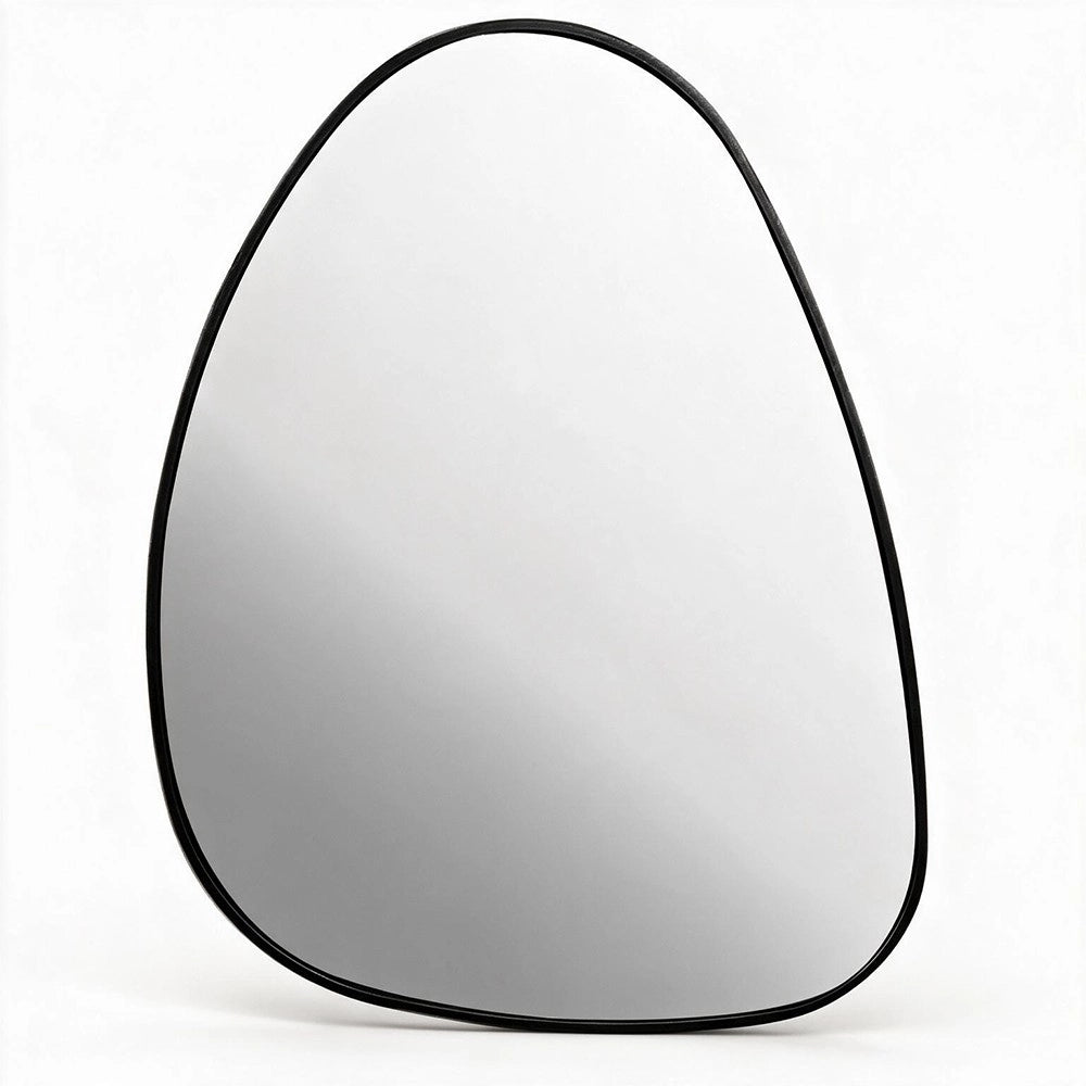 Specchio da parete asimmetrico con cornice nera Specchio4