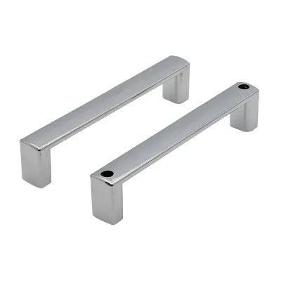 Set maniglie per porta doccia dentro-fuori cromate design squadrato