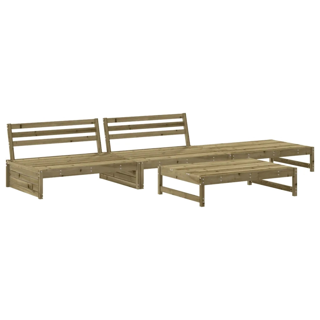 Set Salotto da Giardino 4 pz in Legno Impregnato di Pino 3186633