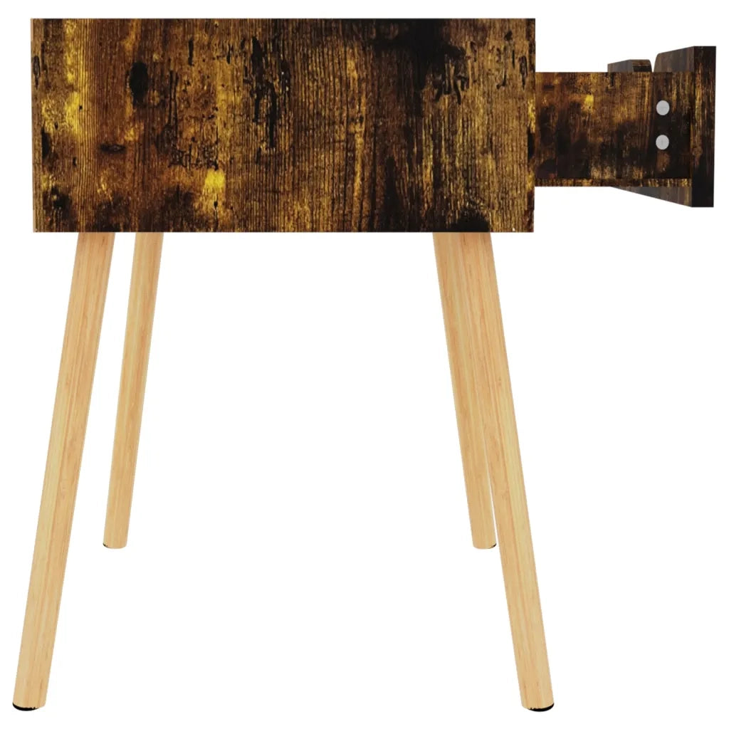 Comodino | Armadio da Notte | Mobiletto da notte Rovere Fumo 40x40x56 cm in Legno Multistrato