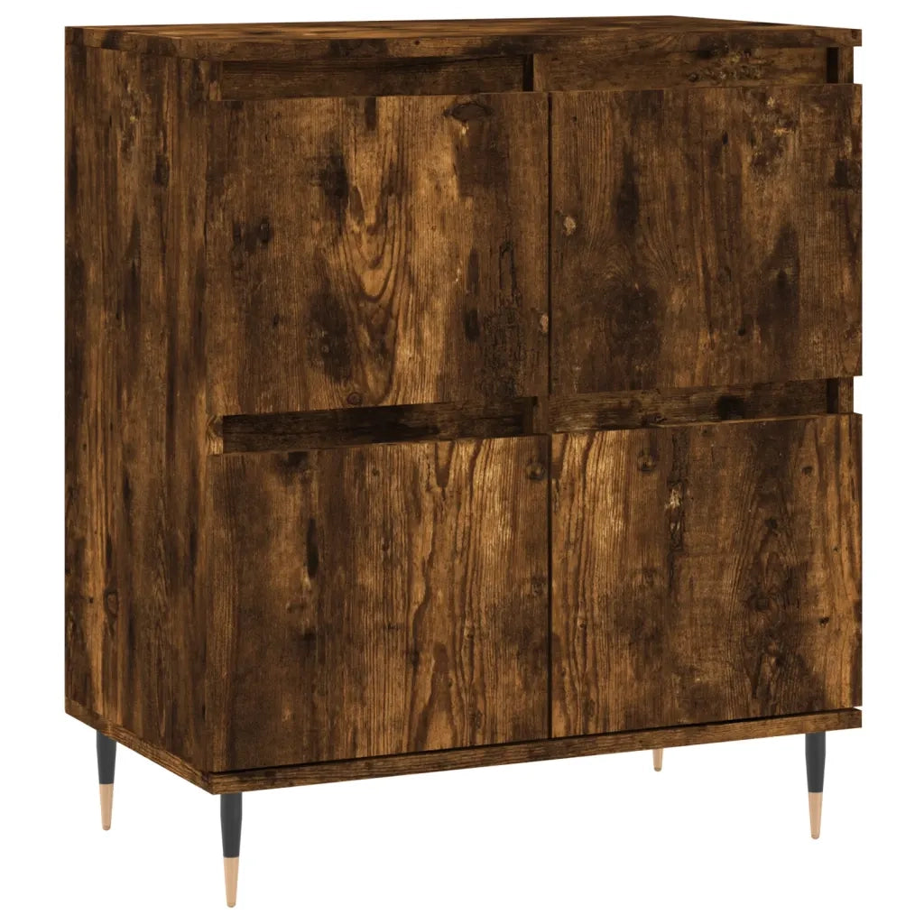 Credenza Rovere Fumo 60x35x70 cm in Legno Multistrato 831209