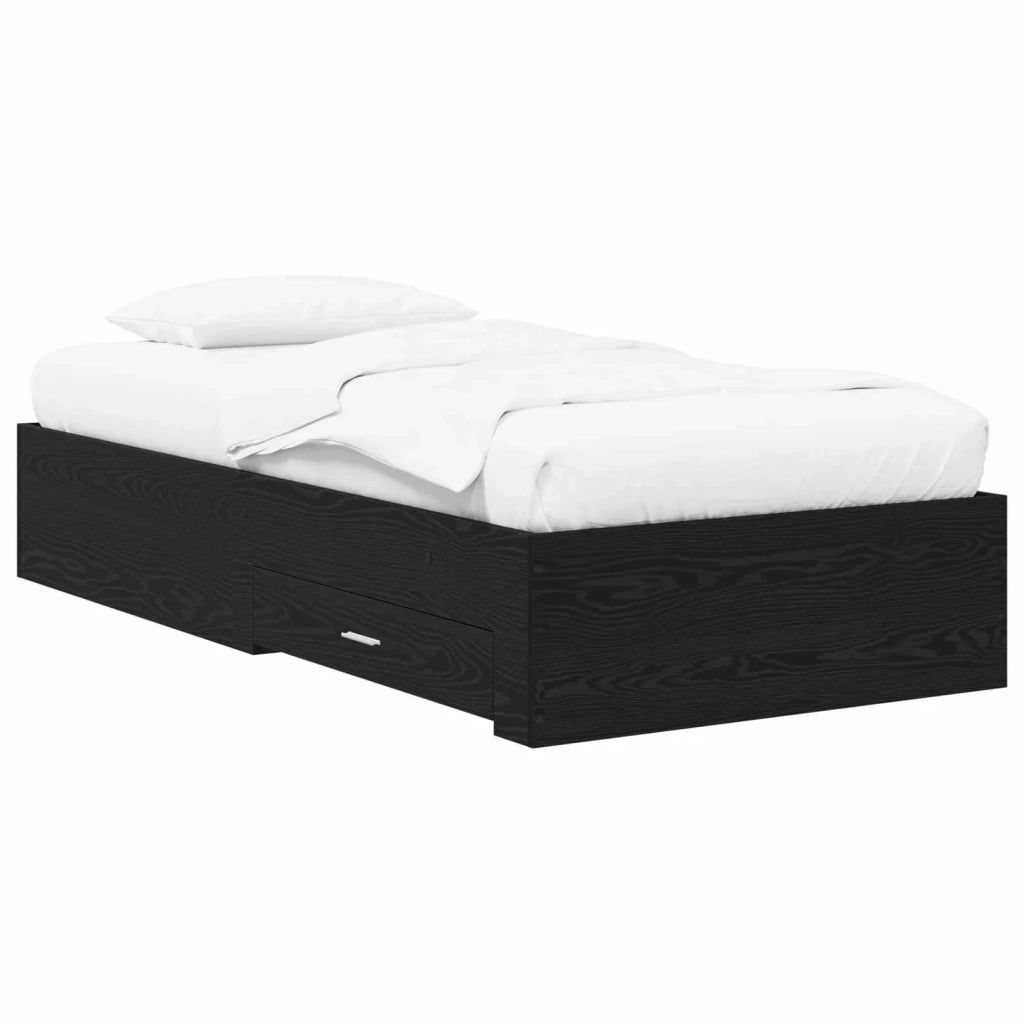 Telaio del letto con storage Rovere Nero 80 x 200 cm 3429531