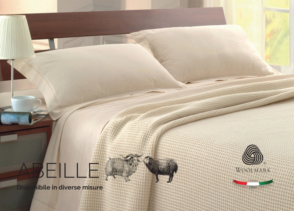Coperta Invernale Modello Abeille In Lana Merino - Matrimoniale - Abeille