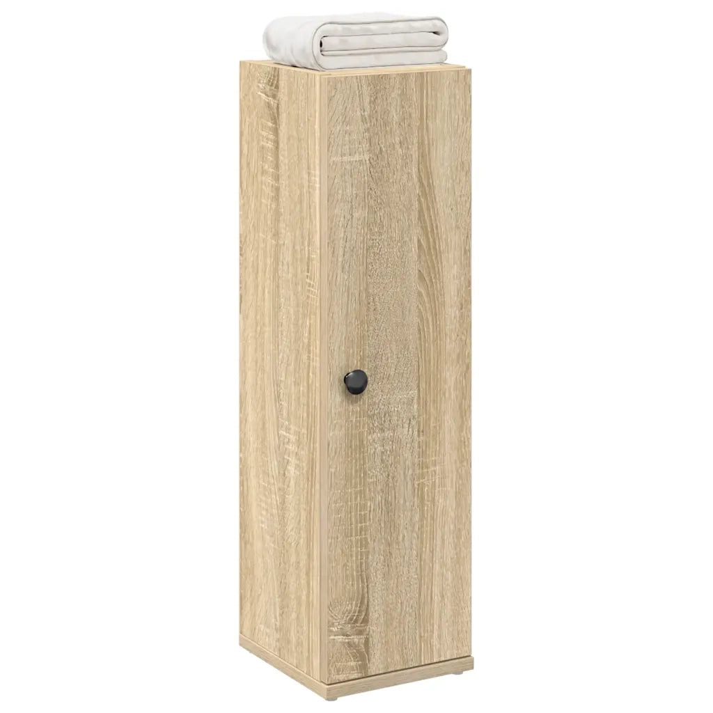 vidaXL Mobile da Bagno con Portarotolo Rovere Sonoma 20,5x22x72 cm