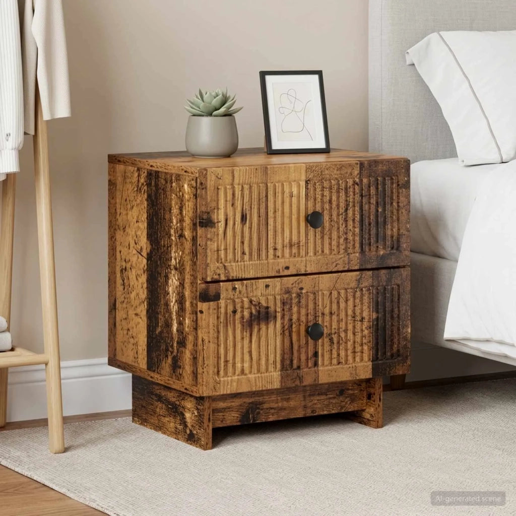 Armadio da Notte 2 pcs Legno antico 43 x 34,5 x 47,5 cm 893852