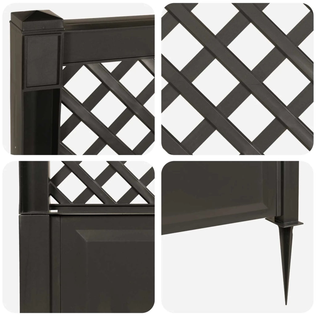 Trellis con Punta Antracite 43 x 6 x 165 cm PP CFW6273212