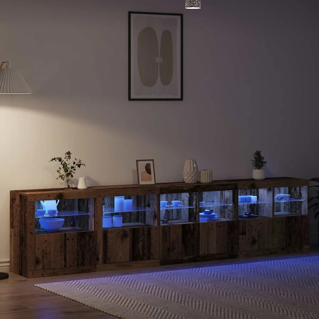 Madia LED Legno vecchio 283 x 37 x 67 cm Legno multistrato 3333113