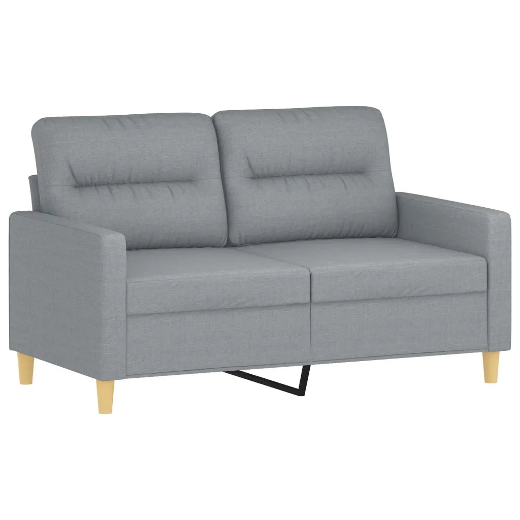 Set Divani 3 pz con Cuscini Grigio Chiaro in Tessuto 3201592