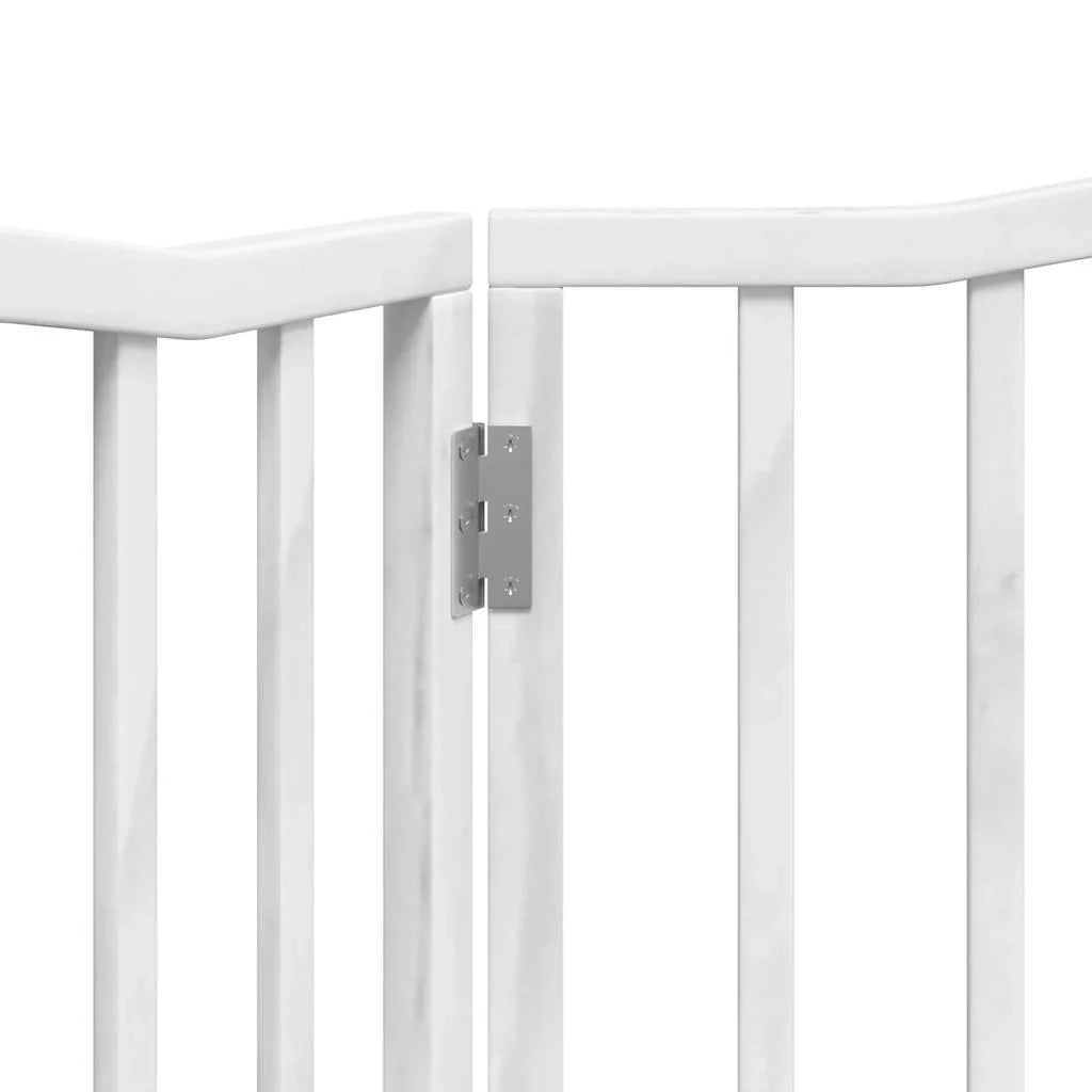Cancelletto di sicurezza pieghevole per cani a 2 pannelli 160 cm legno di pioppo bianco 02_0023046