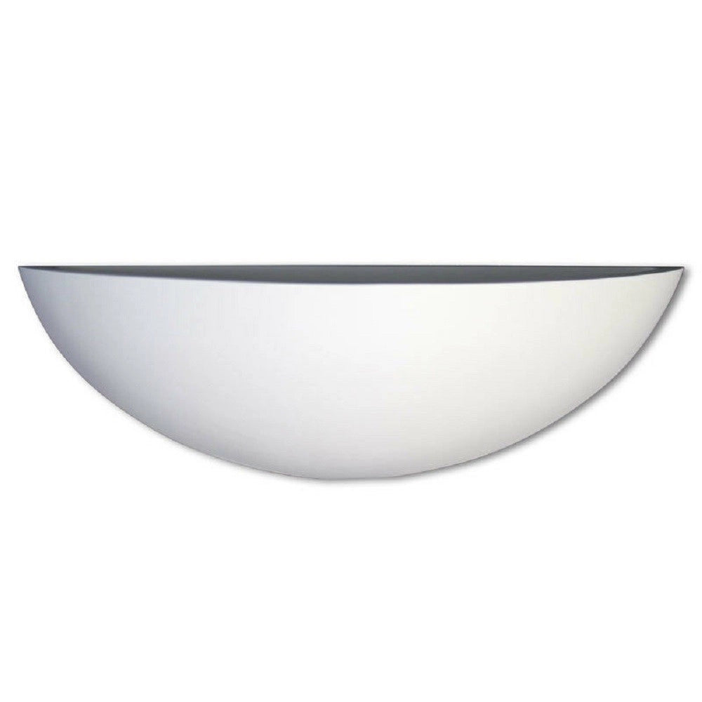 Trade Shop - Applique Parete Mezza Luna Gesso Doppia Emissione Verniciabile Attacco R7s -