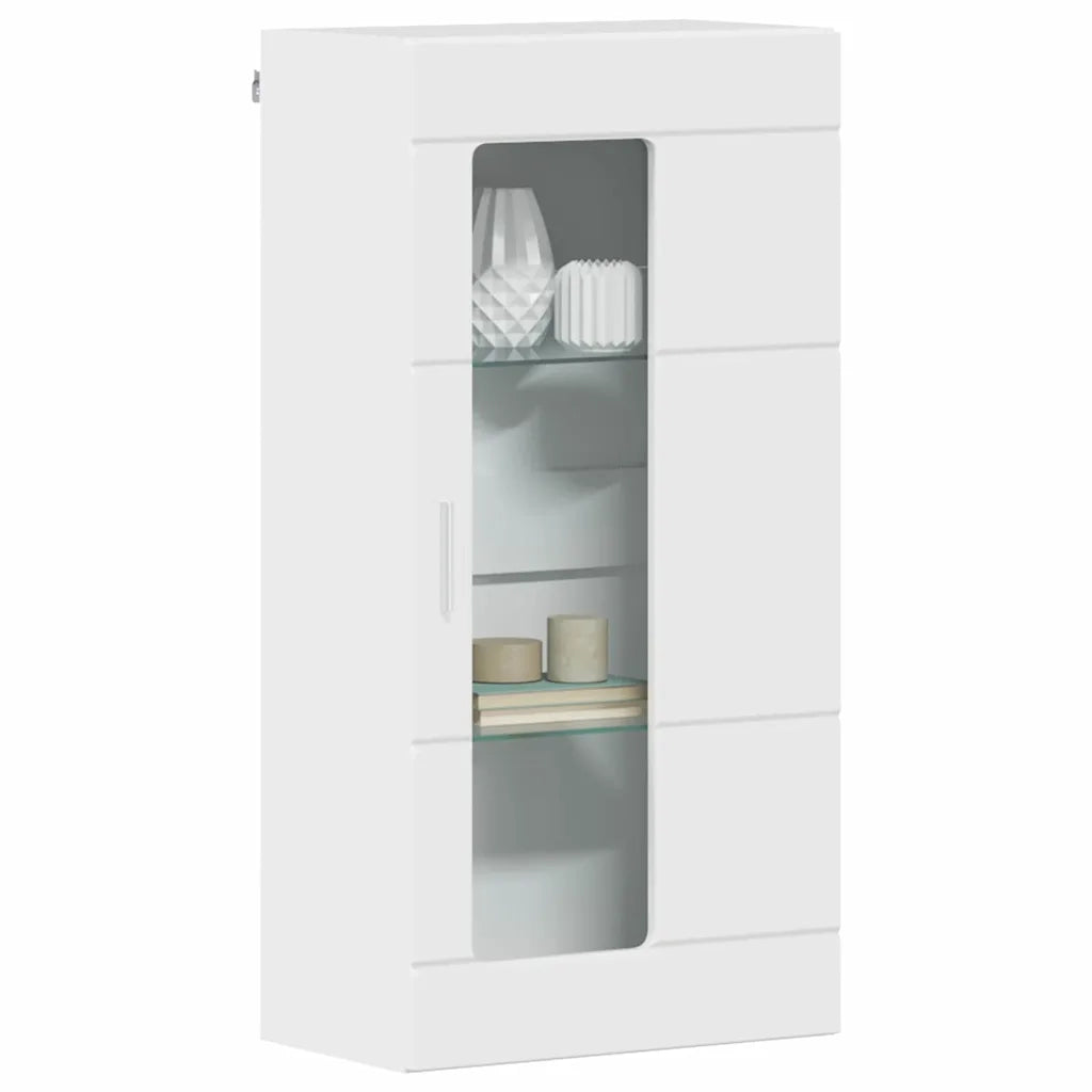 Armadio in Legno Bianco Lucido 50 x 29 x 100 cm